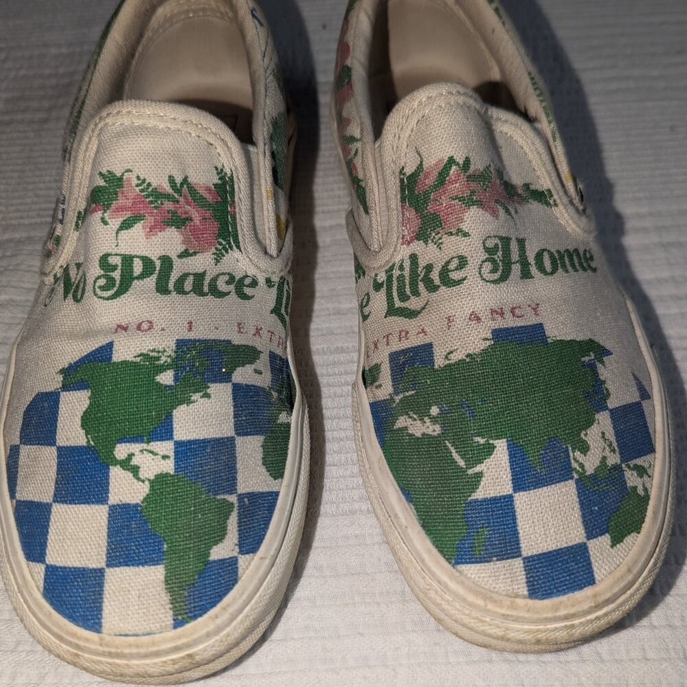 Rare "No Place Like Home" Hemp Vans Men size 4 Women size 5.5